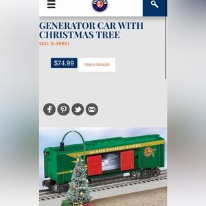 Selling for friend, never opened, Lionel Christmas car